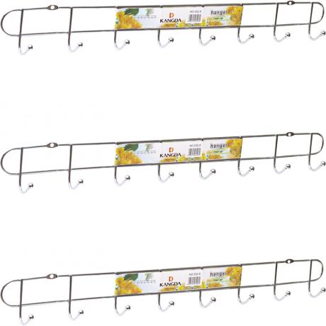 Вішалка настінна на 8 гачків, 54*5*4 см 240-8