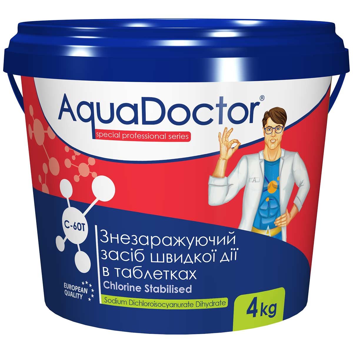 Хлор AquaDoctor C-60T 4 кг у таблетках 017451