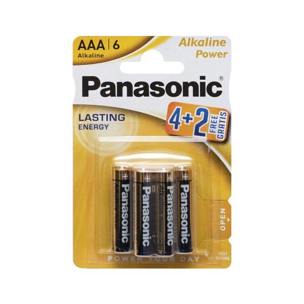 Батарейка Panasonic AAA LR03 по 6шт Alkaline Power