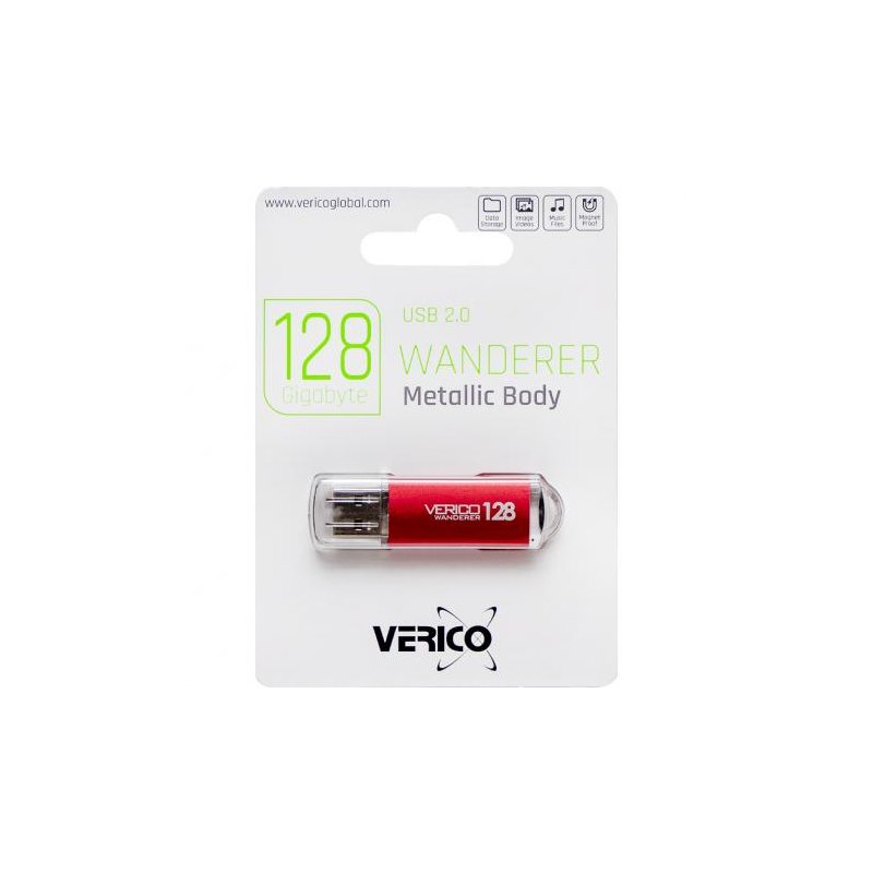 Флешка Verico USB 128Gb Wanderer Red 600838