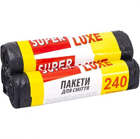 Пакет для сміття А10 90х130 240л 5 штук Super Luxе/PRO dom100*120