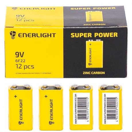 Батарейка ENERLIGHT 9V 6F22 502222