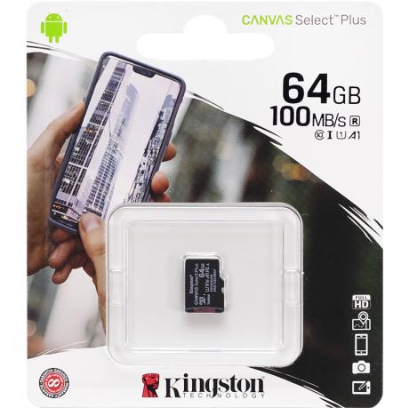 Карта памяти Kingston MicroSDXC 64GB UHS-I A1 (Class 10) (card only)  0044676/298963