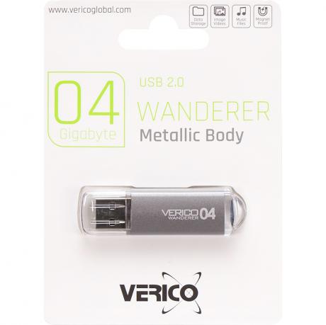 Флешка Verico USB 4Gb Wanderer Gray 600500