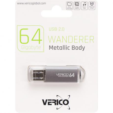 Флешка Verico USB 64Gb Wanderer Gray 600746