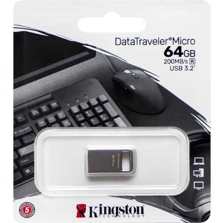 Флешка Kingston USB 64Gb DT Micro  3.2  (200Mb/s) 328066