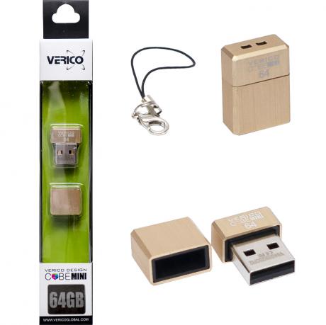 Флешка Verico USB 64Gb MiniCube Gold 608803