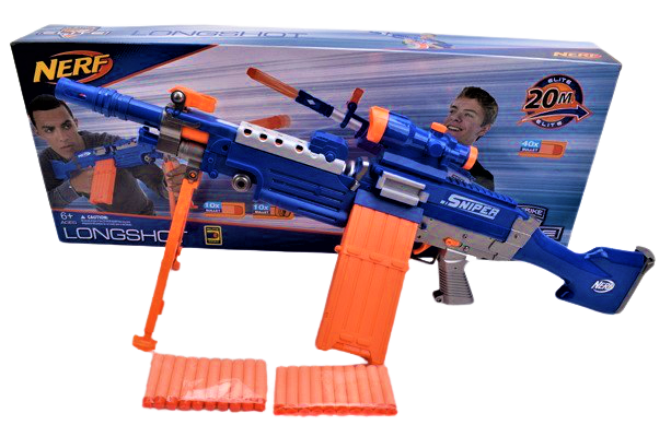 Бластер-кулемет NERF010 Saw NERF Elite на батарейках з м'якими кулями (тільки ЖОВТИЙ)