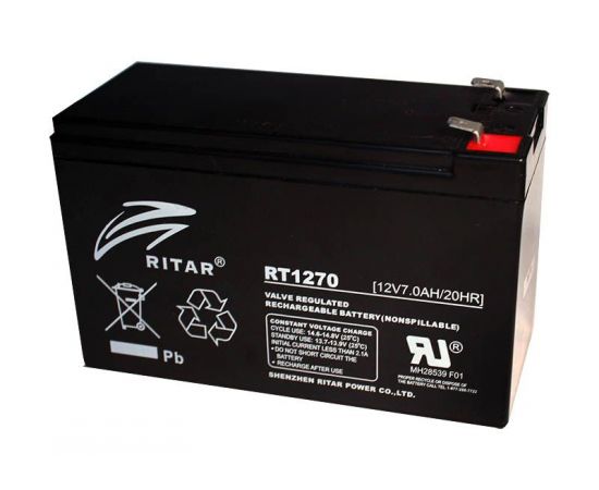 Батарея  Ritar AGM RT1270B, 12V-7Ah