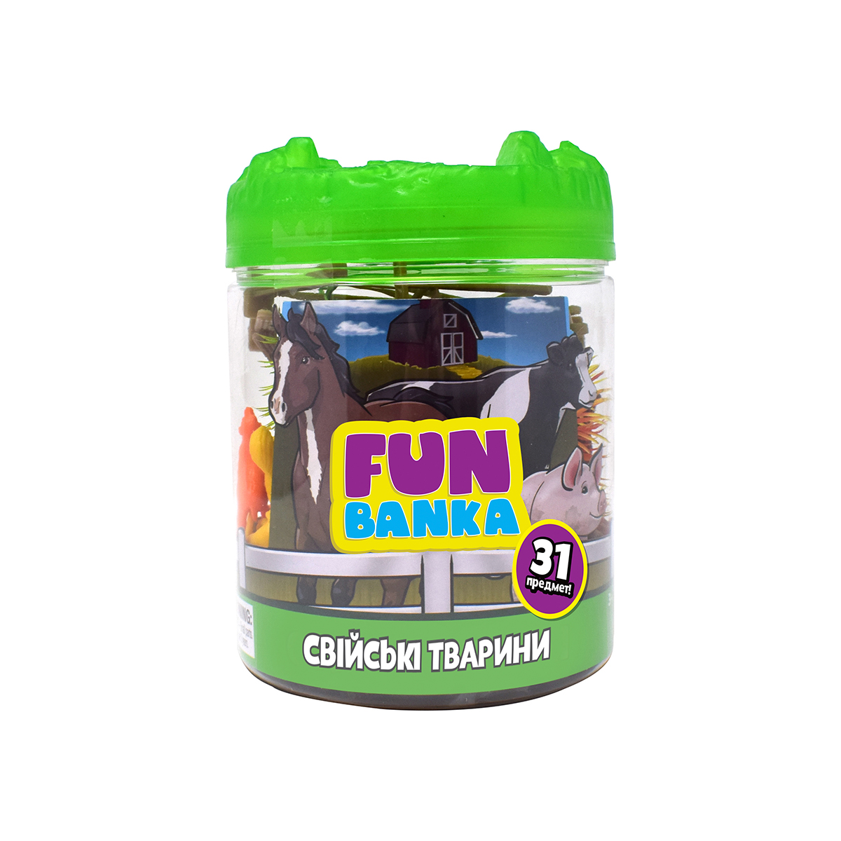 320386 Ігровий міні-набір FUN BANKA СВІЙСЬКІ ТВАРИНИ