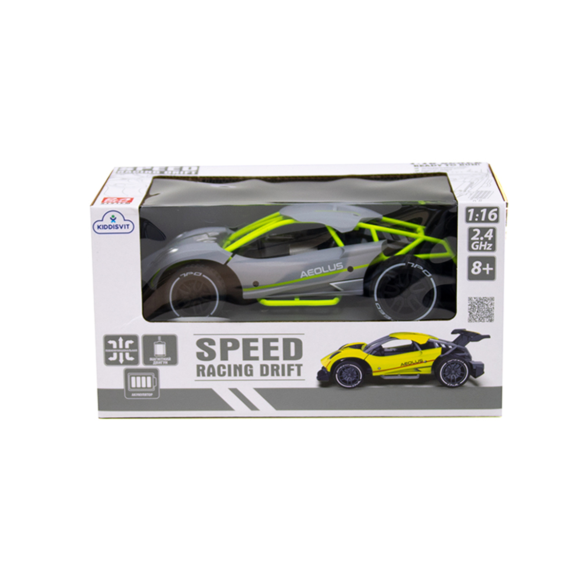 SL-284RHG Автомобіль SPEED RACING DRIFT з р/к AEOLUS сірий, акум.3,7V 1:16